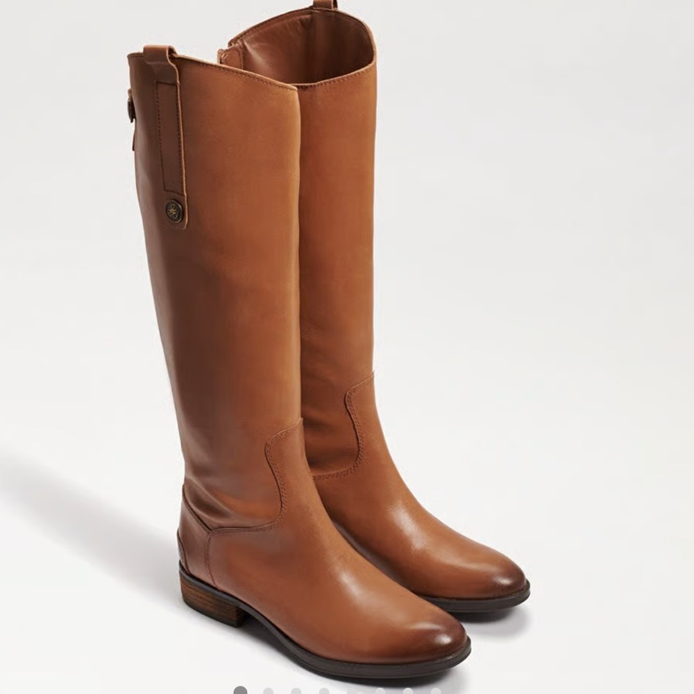 Wide calf Sam Edelman Penny Women's Tall Riding Boots whiskey color